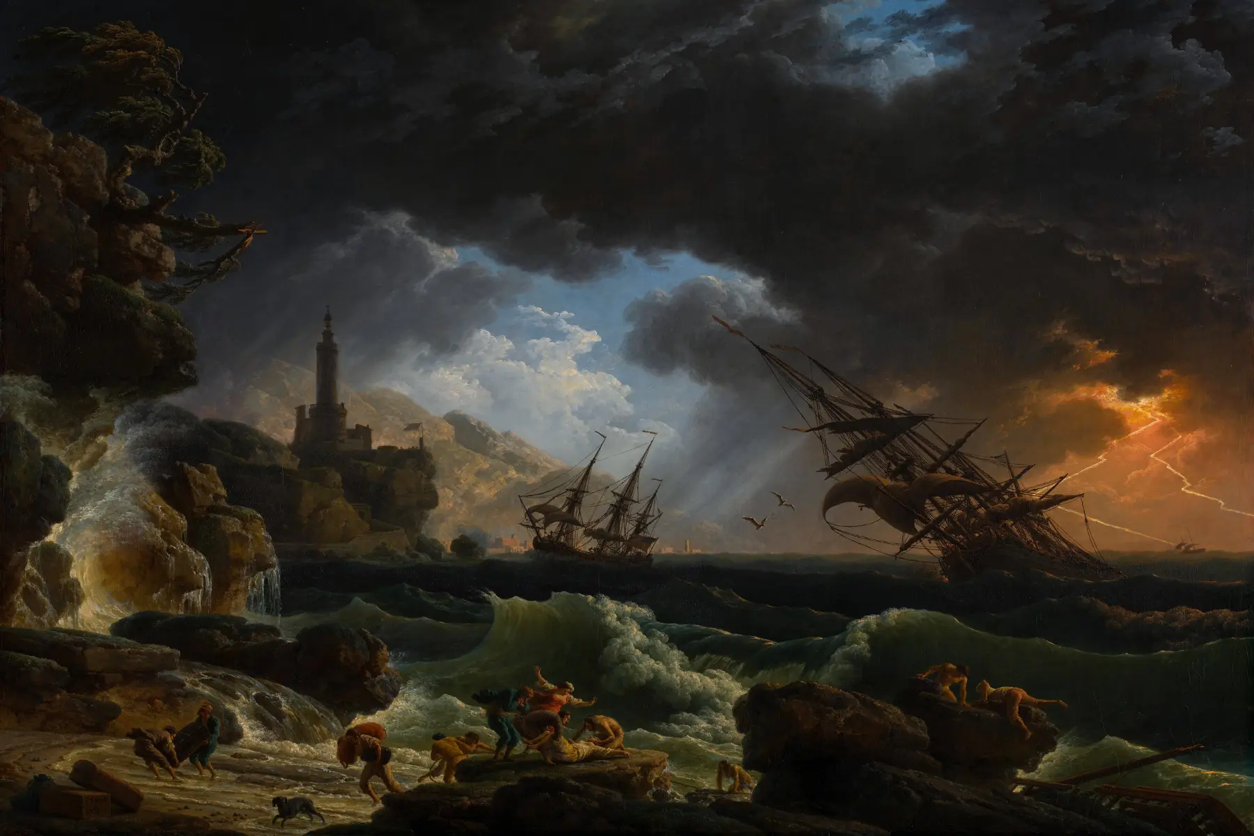 A Shipwreck in Stormy Seas (c. 1773) by Claude-Joseph Vernet for The Almost Rich Club blog: What Is an Emergency Fund?